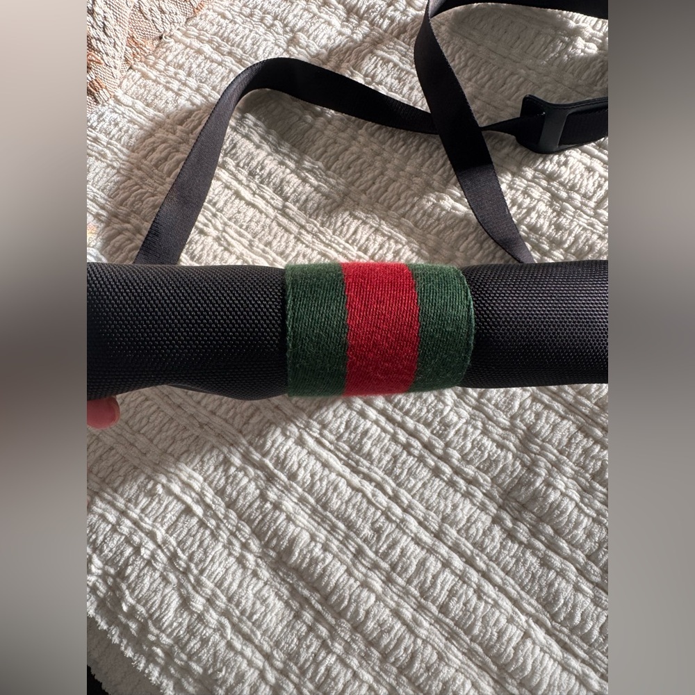 GUC Authentic Gucci Techno Canvas Web Messenger Bag Women Black Crossbody Bags - Picture 5 of 10